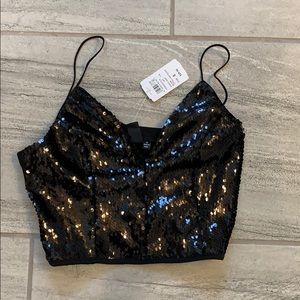 Sequin Crop Top